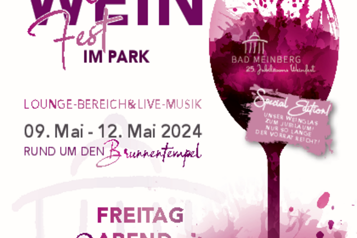 Flyer zum Jubiläums Weinfest